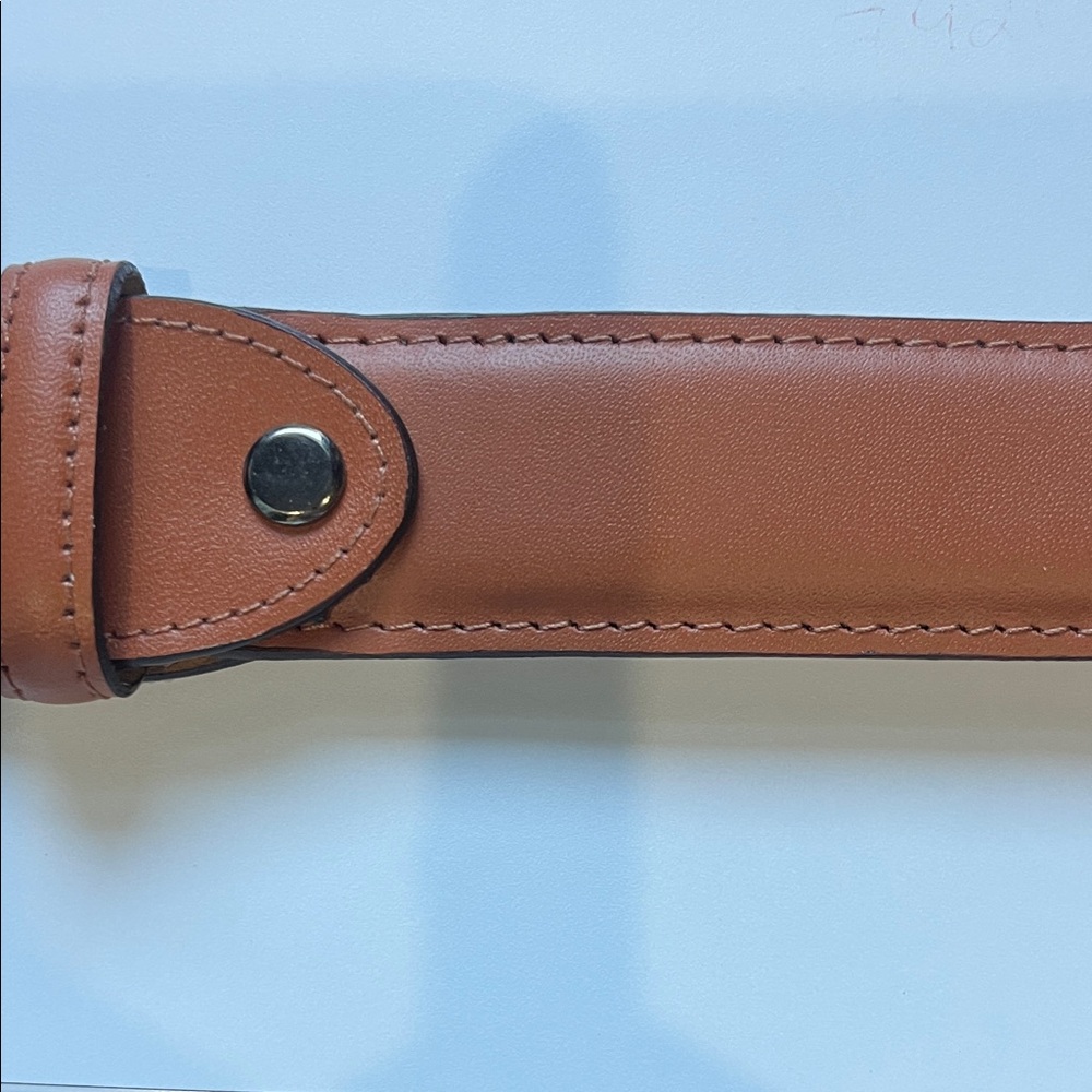 Beckett Simonon Tan Leather Belt with Silver Buckle - Picture 4 of 11